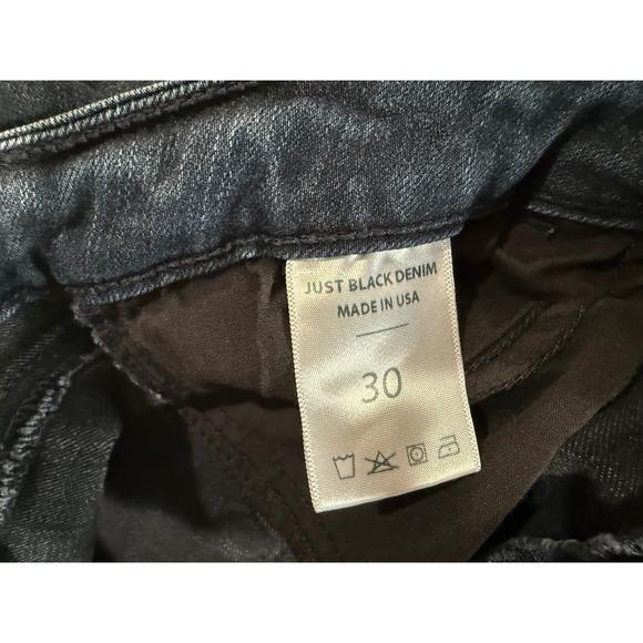 Just Black Denim Bootcut Jeans Dark Wash Stretch Casual Size 30 - Picture 6 of 8